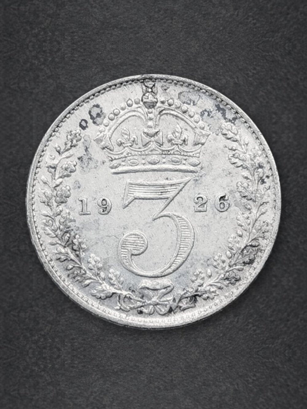 1926 Great Britain Threepence 3 Pence King George V Silver Coin KM 813a / uk02